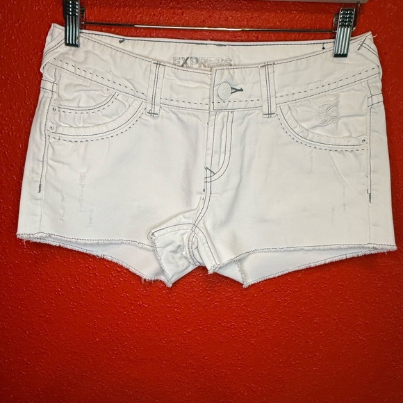Express Pants - Express Women's White Denim Shorts
